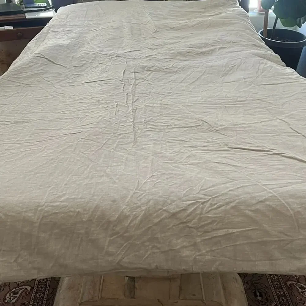 Sonoma Comforter Tan King Cal King Cotton Linen Blend Reversible